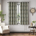 Jinchan 100% Blackout Curtains For Bedroom, Gray Damask Patterned Curtains 63 Inch Length For Living Room, Vintage Medallion Art Deco Drapes, Thermal Insulated Grommet Window Treatments, 2 Panels Grey