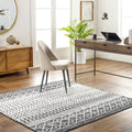 Livabliss Chester Boho Moroccan Area Rug,10' Square,Black