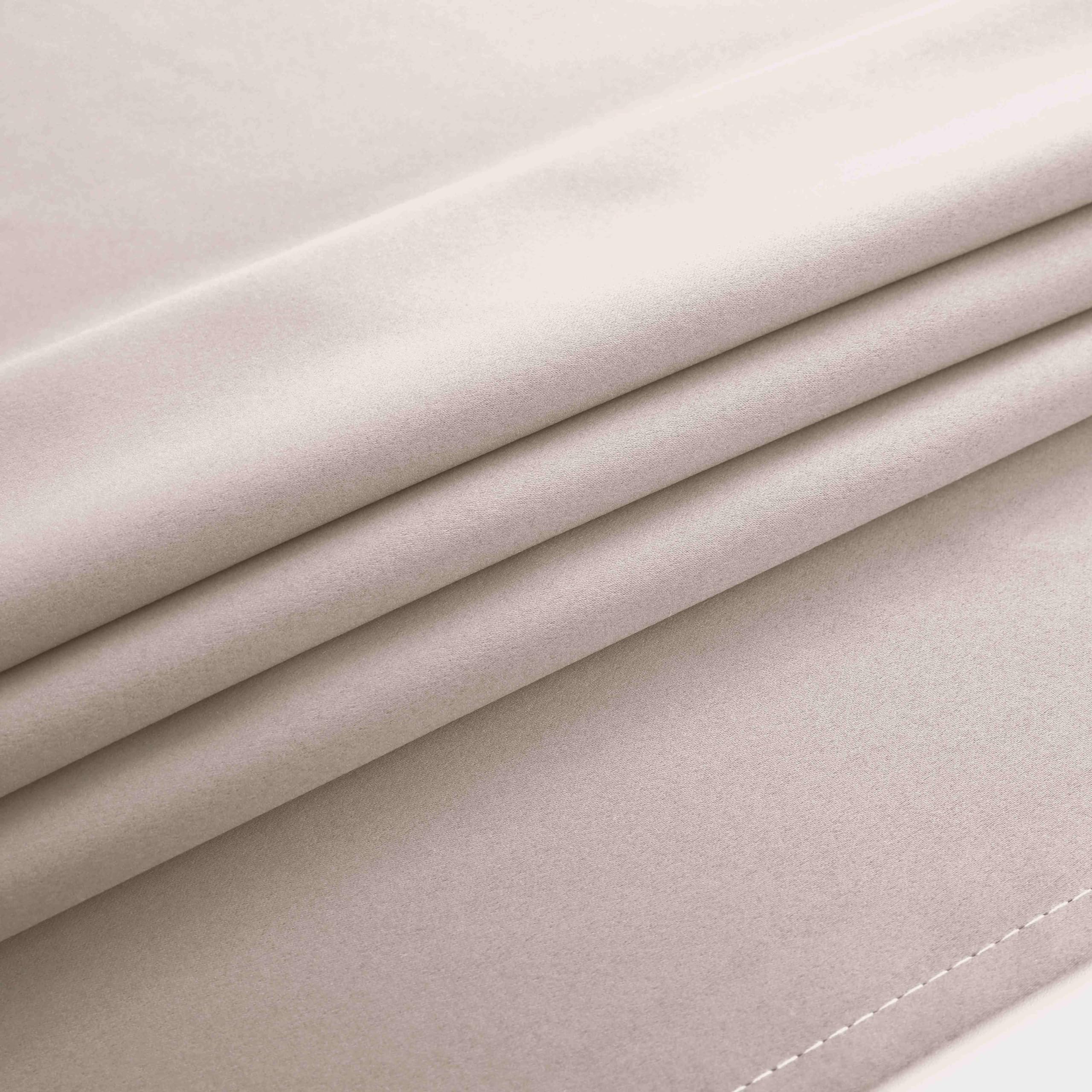 Mrs.Naturall Blackout Curtains 84 Long, 2 Panels Set, Tan Mushroom, 52W, Ideal for Living Room & Bedroom, Energy Efficient Light Blocking