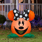 Gemmy Airblown Inflatable Cutie Minnie Mouse Disney, 3 Ft Tall, Orange