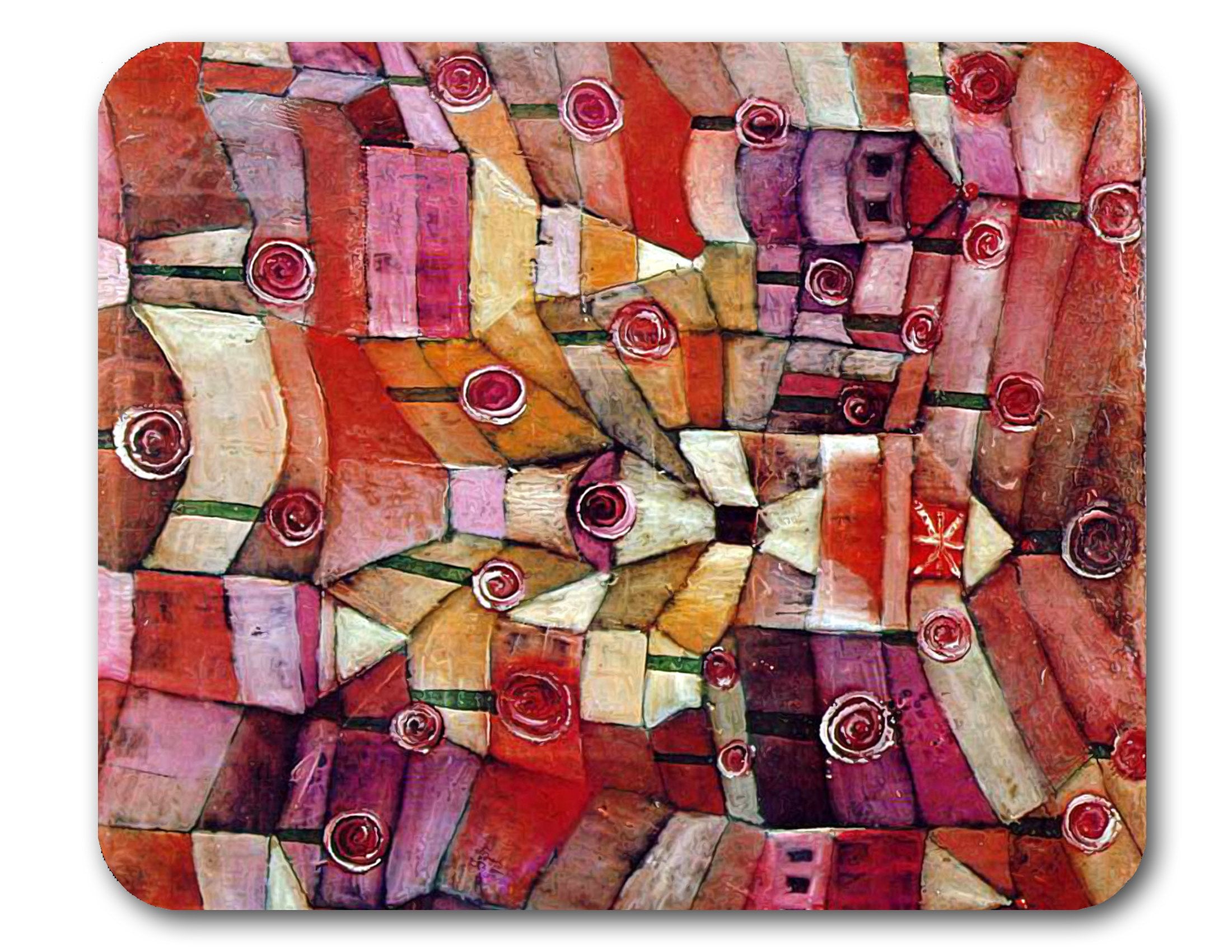 Paul Klee Abstract Expressionist Art Mouse Pads (Rose Garden)
