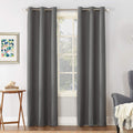 Sun Zero Cooper Thermal Insulated Energy Efficient Grommet Curtain Panel, 40 x 84, Charcoal