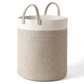 LA JOLIE MUSE Woven Basket Rope Storage Baskets - Large Cotton Organizer 16 x 14 x 14 Inches, Basket for Baby Blanket, Kids Toy 