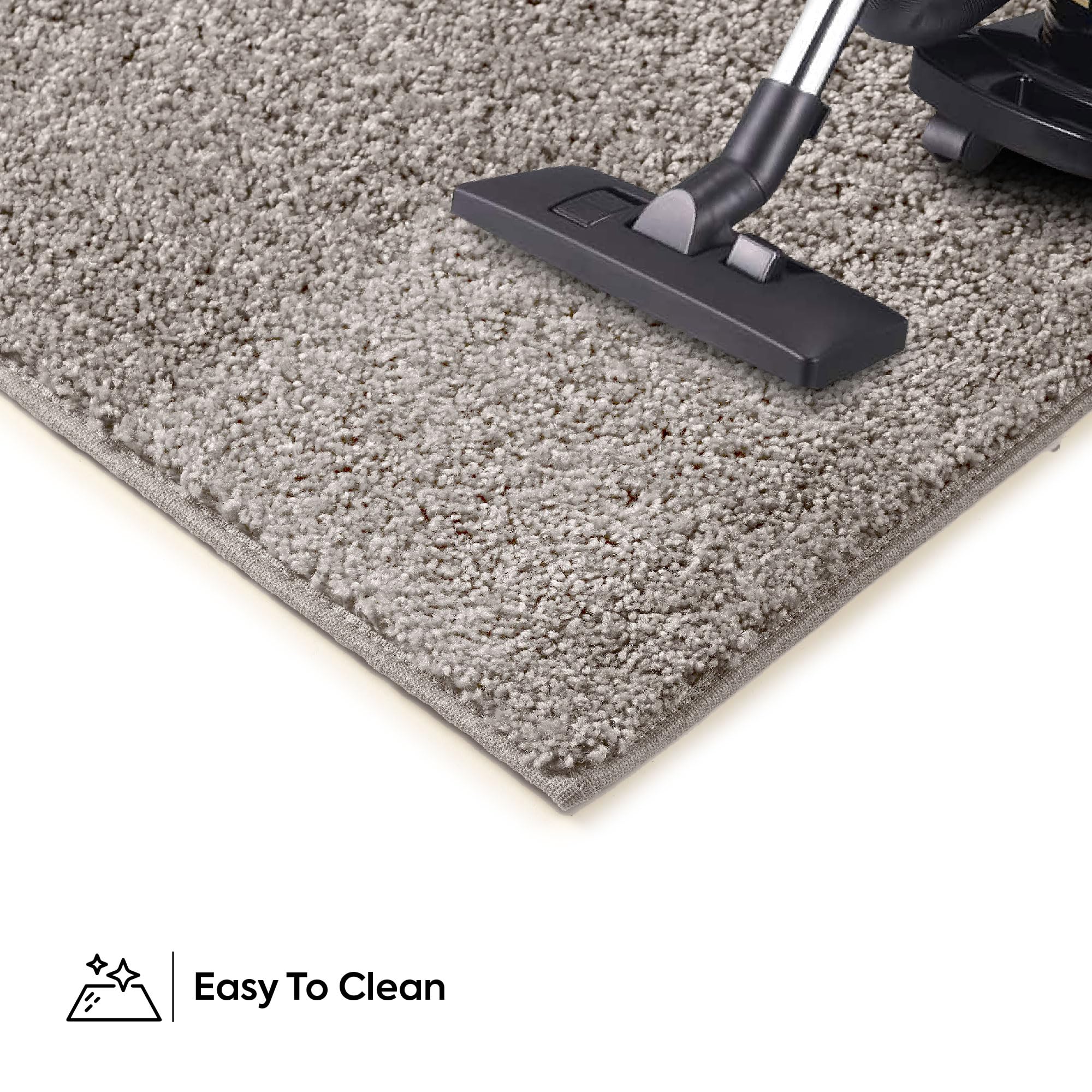 Pet Friendly Solid Color Area Rugs Beige - 1.5' X 2.25' (18''X27'') Rectangle Mat, Indoor, Stain Resistant, Perfect For Living R