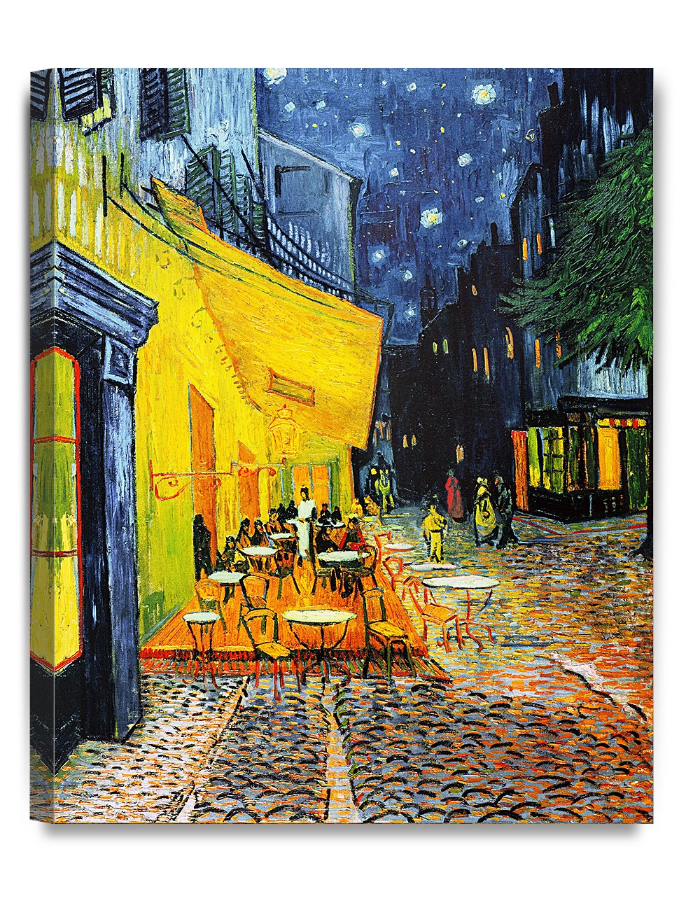 DECORARTS - Cafe Terrace At Night, Vincent Van Gogh Art Reproduction. Giclee Canvas Prints Wall Art for Home Decor 16x20, Depth 