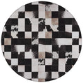 Addison Rugs Laredo Alr40 Black Washable 8' X 8' Indoor Outdoor Round Rug, Easy Clean, Machine Washable, Non Shedding, Bedroom, Entry, Living Room, Dining Room, Kitchen, Patio Rug