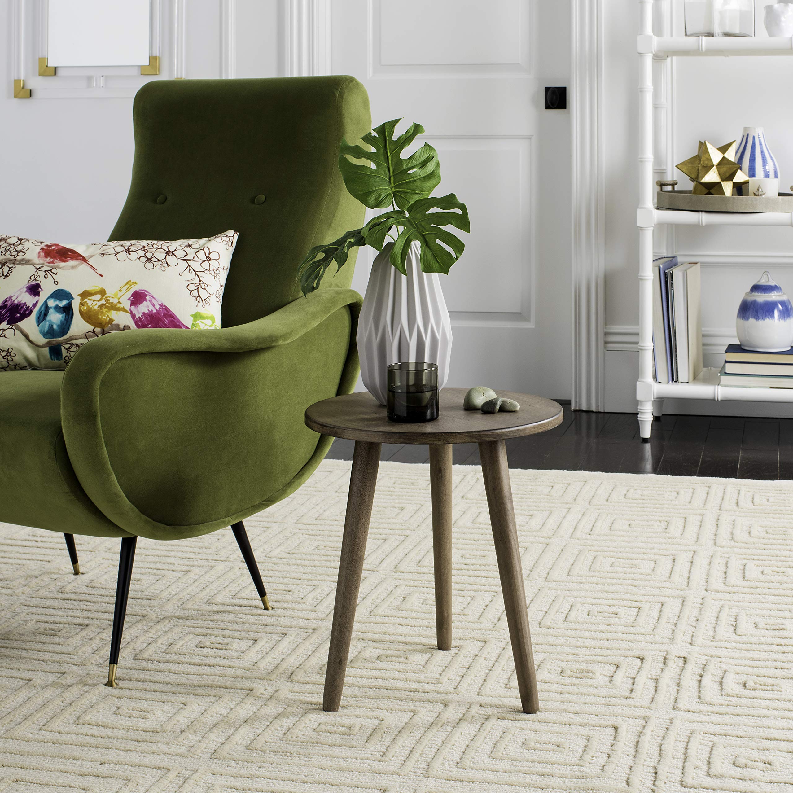 Safavieh Home Orion Modern Chocolate Round Accent Table