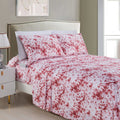 Elegant Comfort Aria Tie-Dye 6-Piece Sheet Set, 1500 Premium Hotel Quality Microfiber, Spiral Tie-Dye, Soft, Fade And Wrinkle Resistant, Fitted Sheet With Smart Pockets, 6Pc Tie-Dye Full, Burgundy
