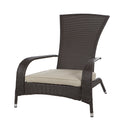 Patio Sense 62172 Deluxe Coconino Wicker Lounge Chair All Weather Wicker Armchair Lightweight Durable Adirondack Style Includes 
