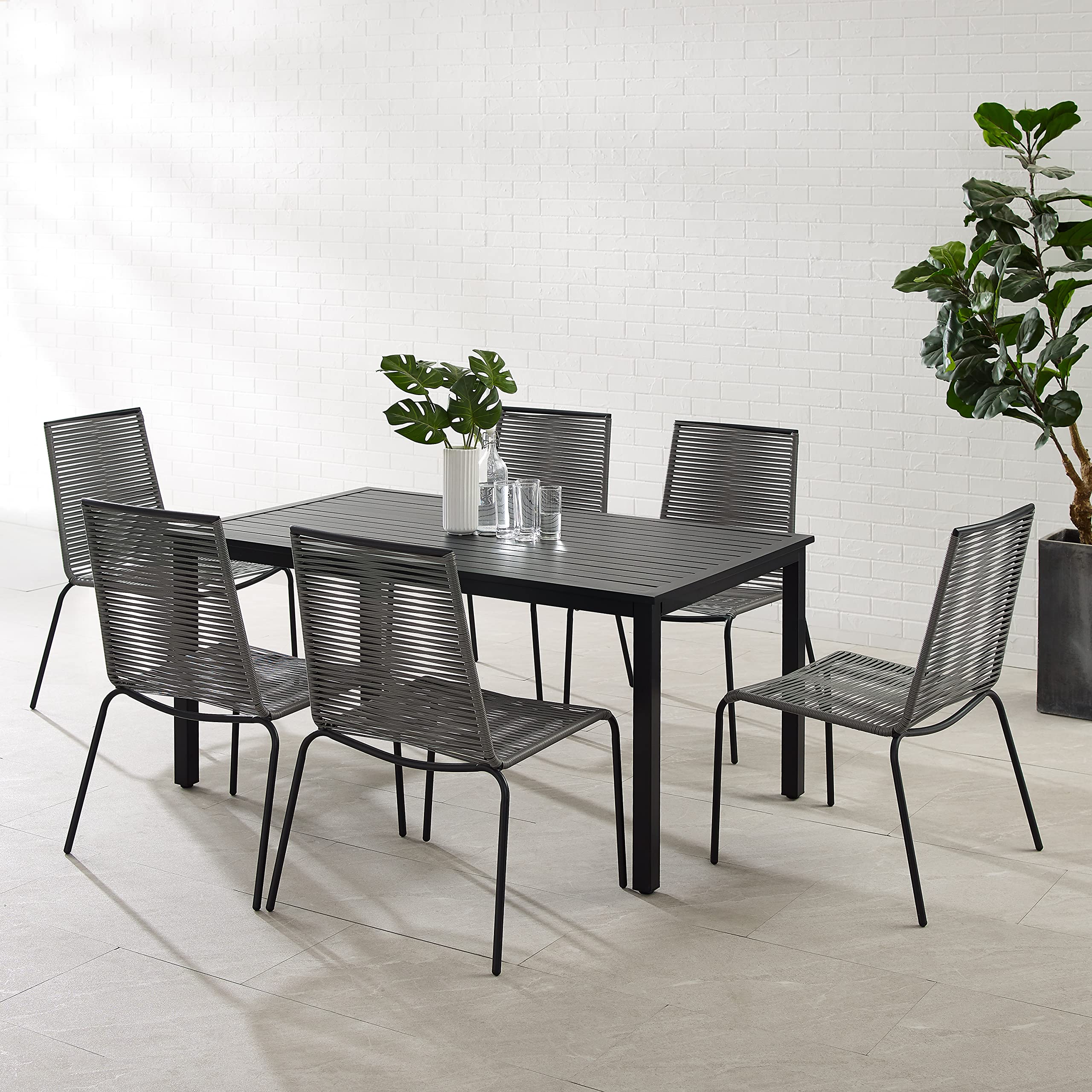 Crosley Furniture Fenton 7-Piece Wicker Outdoor Dining Set