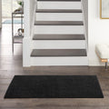 Nourison Essentials Indoor/Outdoor Black 2' X 4' Area Rug, Easy Cleaning, Non Shedding, Bed Room, Living Room, Dining Room, Back