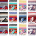 Macarrie 12 Pcs Mexican Beach Blankets Bulk Large Thick Serape Blanket Colorful Striped Yoga Throw for Outdoor Beach Park Picnic