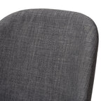 Baxton Studio Cody Mid-Century Fabric Dining Chair, Dark Grey, 2/Set (144-2PC-7942-HT)