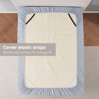 Nestl Extra Deep Pocket King Fitted Sheet, Ice Blue Fitted Sheet King Size, 1800 Microfiber King Fitted Sheet Only, Soft King Bed Fitted Sheet Fits Up To 24 Inch Mattress - King Size Fitted Sheets