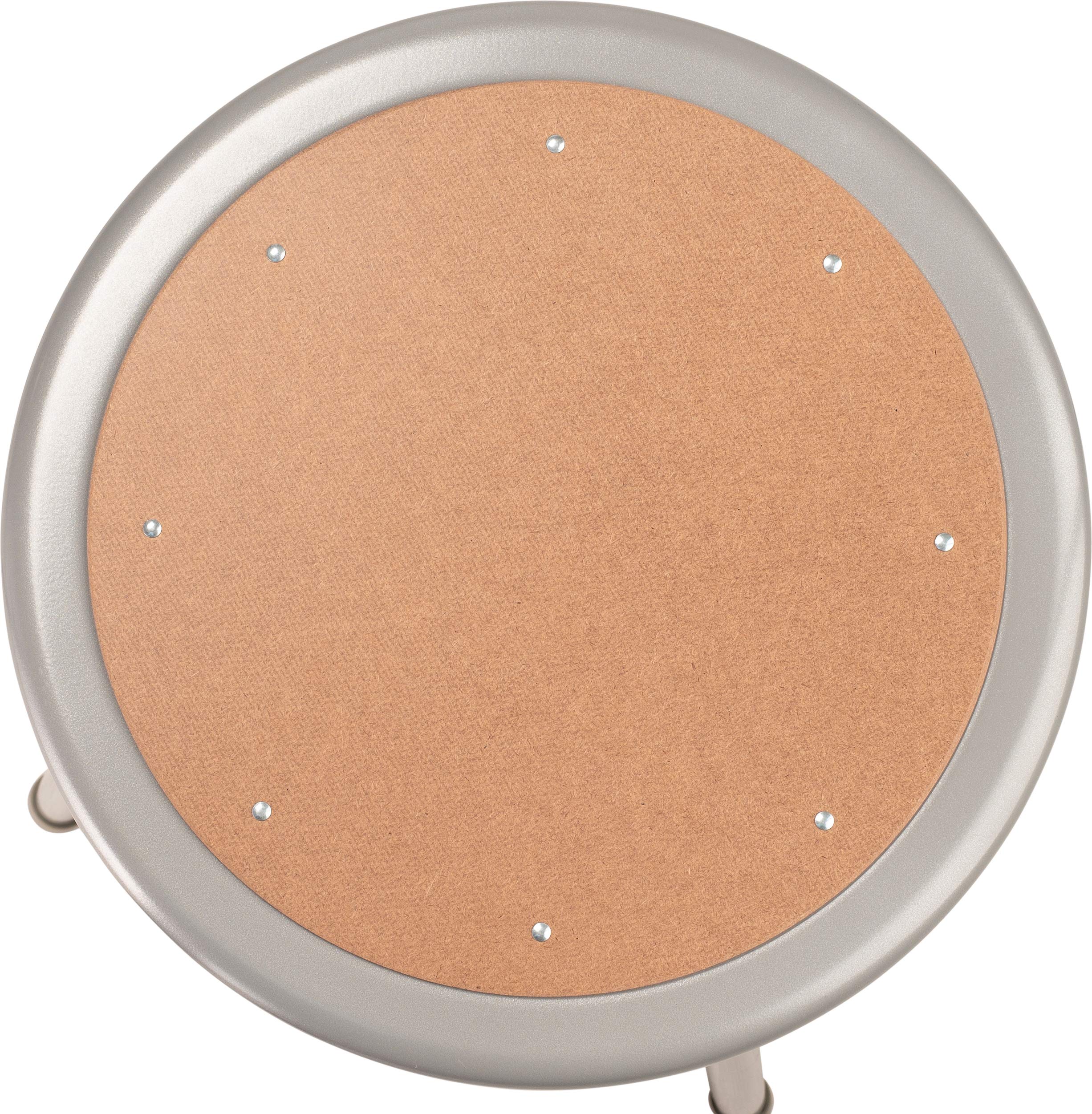 National Public Seating (5 Pack) 18&quot; Heavy Duty Steel Stool, Grey