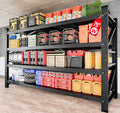 6000LBS Heavy Duty Garage Shelving Units,79 Wide & Deep Storage Shelves,Black Metal Garage Shelves,Large Storage Rack,Steel She