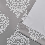 Exclusive Home Medallion Room Darkening Blackout Grommet Top Curtain Panel Pair, 52''X108'', Silver