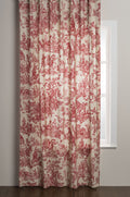 Maison D' Hermine 100% Cotton Curtain - 50'X108' Red Decorative Curtain - Aesthetic Curtains For Farmhouse, Kitchen & Bedroom