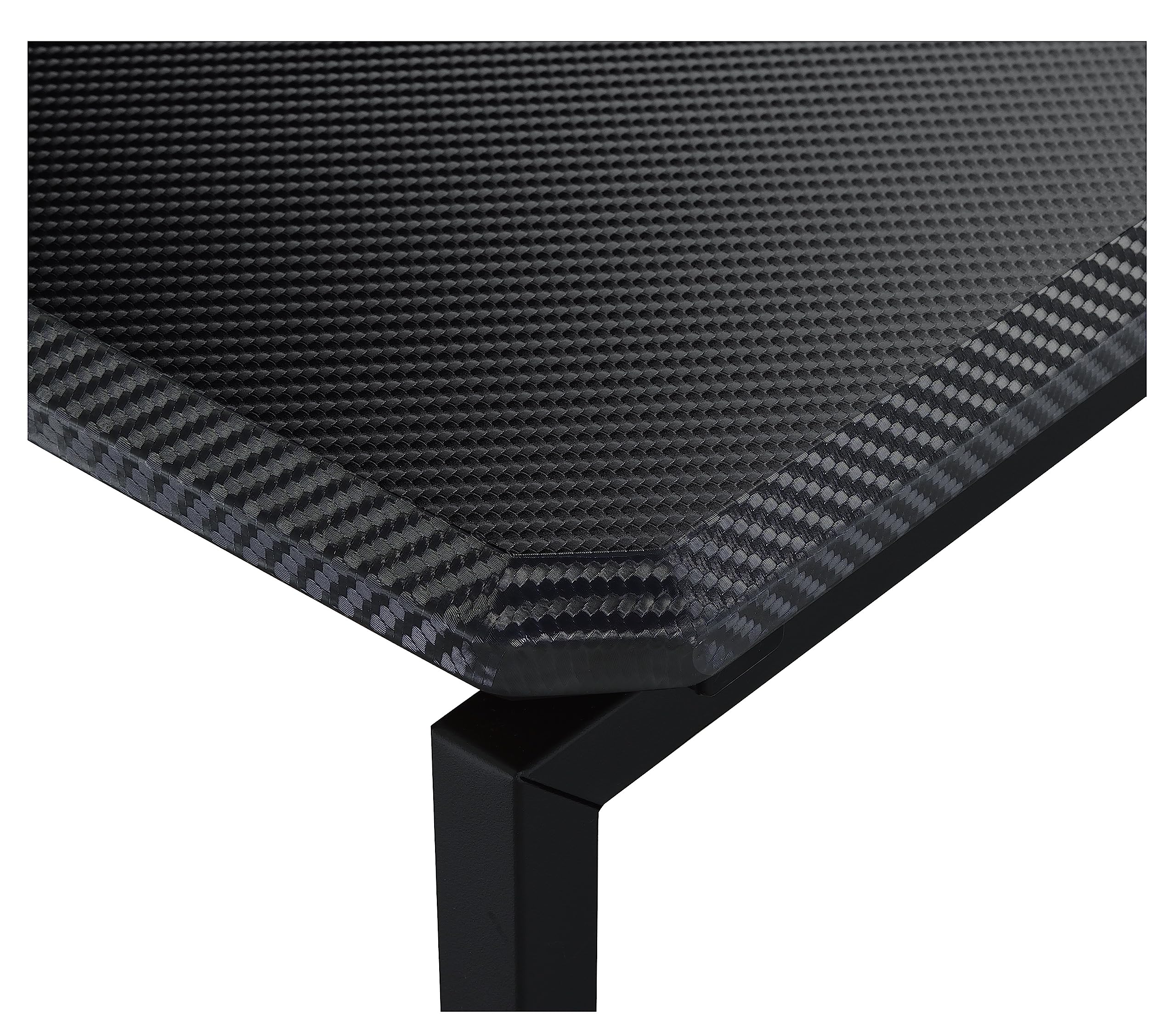 Lilola Home GT 3 Piece Black Carbon Fiber Wrap Coffee Table and End Table Set