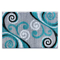 Flash Furniture Valli Collection Area Rug - High Pile Turquoise Olefin Rug - 2' X 3' Area Rug - Jute Backing - Hallway, Entryway, Bedroom, Living Room