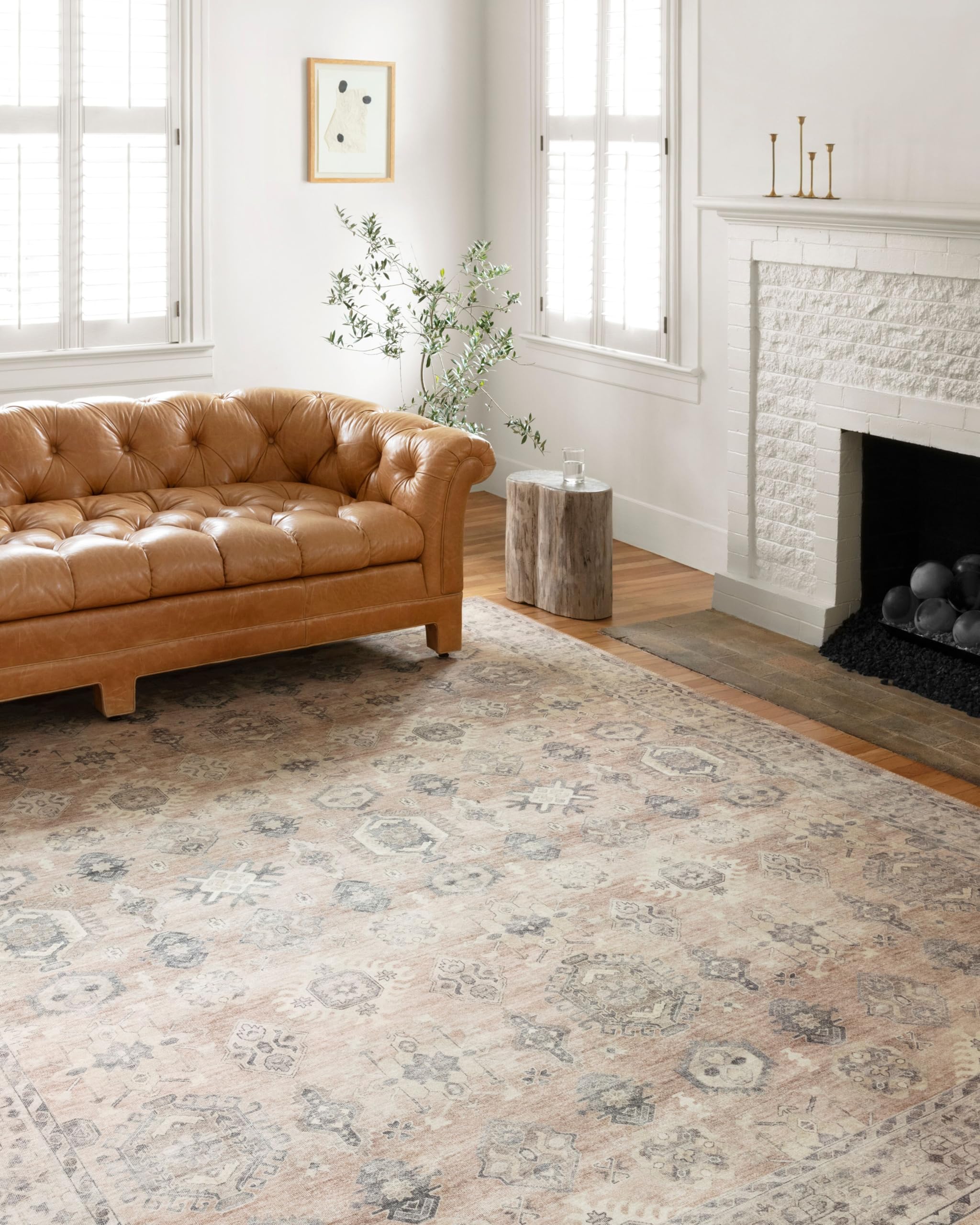 Loloi Ii Hathaway Collection Hth-03 Java / Multi 2'-6'' X 7'-6'', .25'' Thick, Runner Rug, Soft, Durable, Printed, Modern, Low P