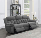 Coaster Bahrain Upholstered Modern Chenille Power Sofa in Charcoal