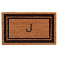 Calloway Mills 152961830J Black Border 18' X 30' Monogram Doormat, (Letter J)