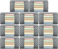 Acnos Clothes Storage Organizer Grey Design White Chain 11 Piece Non Woven Large Size Cloth Cover Set Pack Of 11