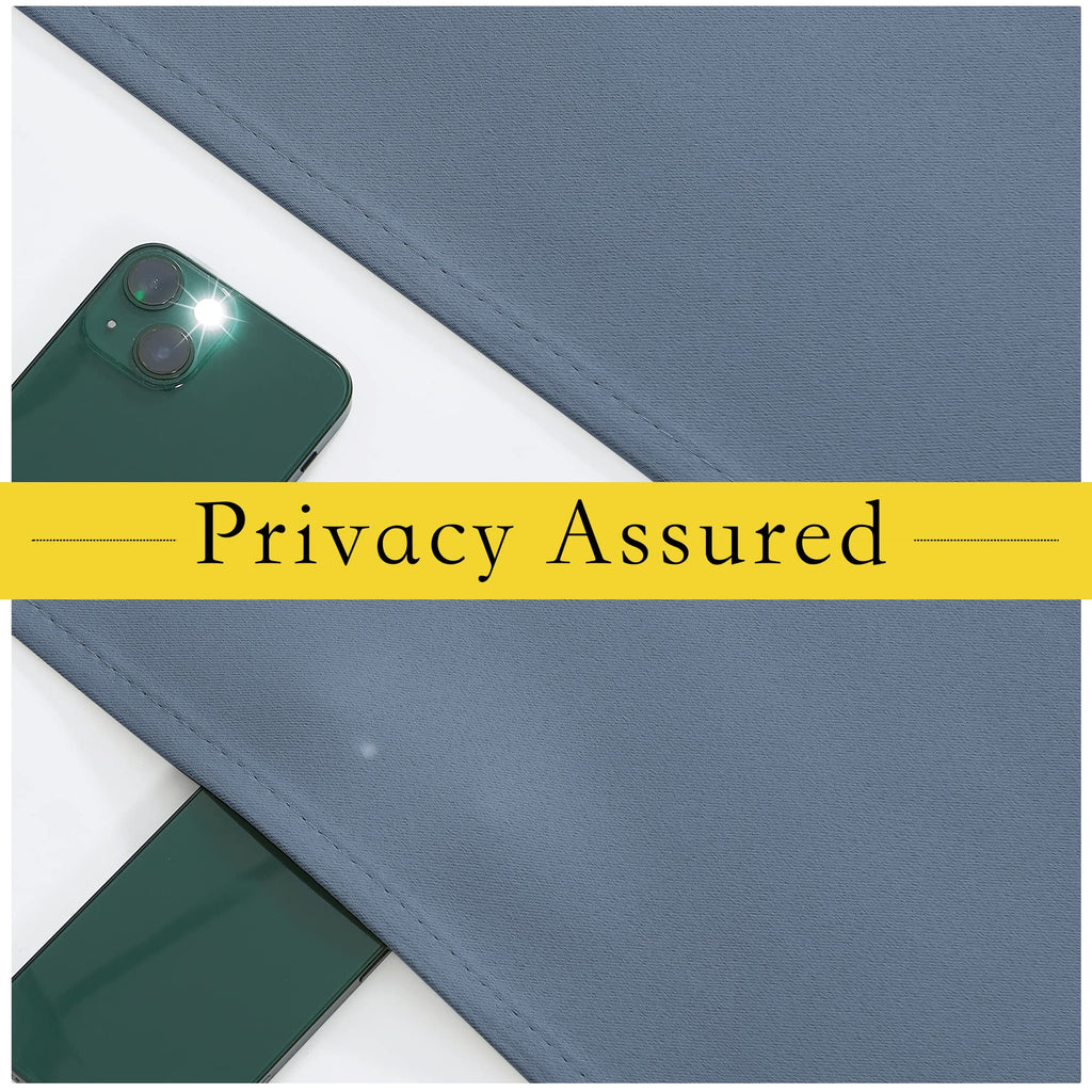 Nicetown Classroom Door Window Cover, Lockdown Shade For Privacy, Thermal Insulated Blackout Shades For Small Door Windows, Mini Door Shade Sidelight Curtains, 10W X 30L Inches, Stone Blue, 1 Panel