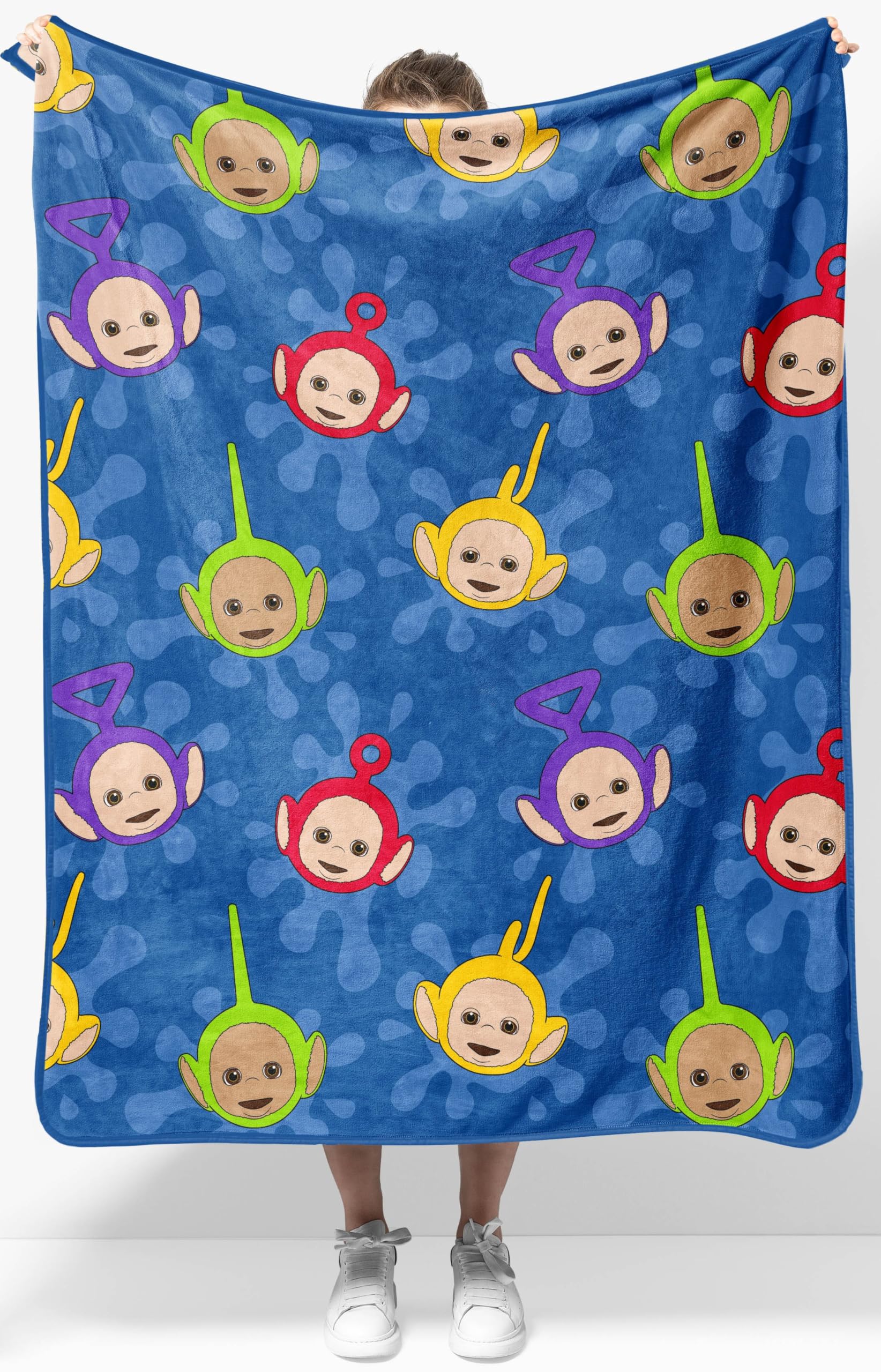 Jay Franco Kids Plush Throw Blanket - Soft & Cozy Fleece Throw for Bedroom & Couch D  cor, Official Licensed Product, Blue - Tel