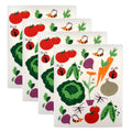 DII Swedish Dishcloth Cleaning Collection, 7.75 x 6.75, Veggies, 4 Piece