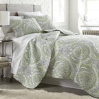 Southshore Fine Living, Inc. Oversized Bedding Quilt Set Lightweight, Summer Farmhouse Coverlet Bedspread 2-Piece With One Match