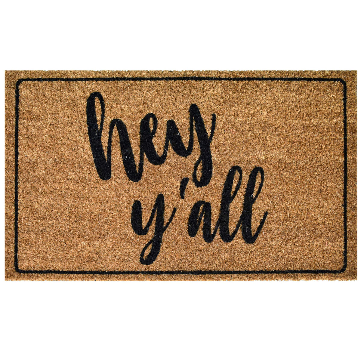 NINAMAR Door Mat Hey Y'all Natural Coir - 29.5 x 17.5 inch