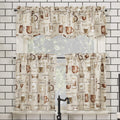No. 918 Bristol Coffee Shop Semi-Sheer Rod Pocket Kitchen Curtain Valance And Tiers Set, 54' X 36', Ivory Off-White