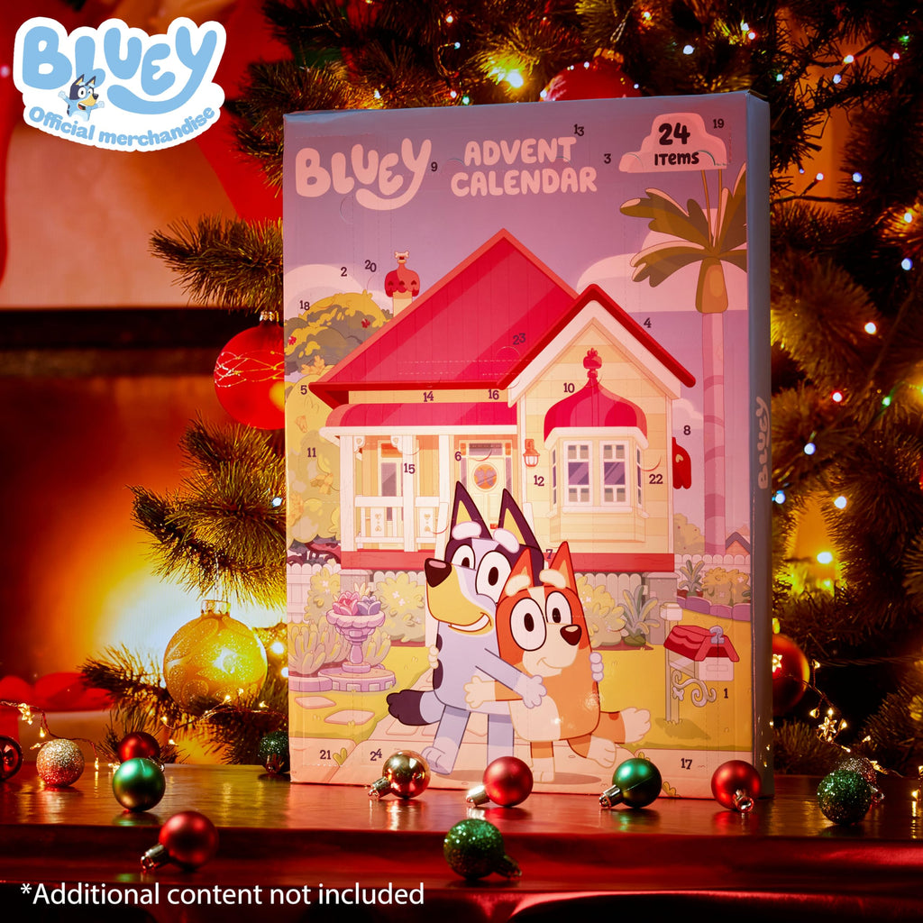 Bluey Advent Calendar 2024 For Kids, Stationery Colouring Pencils Keychains Bracelet