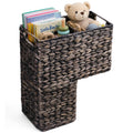 Stair Step Basket with Handles, Woven Water Hyacinth Staircase Storage Organizer, SpaceSaving Design, Perfect Fit for Standard 
