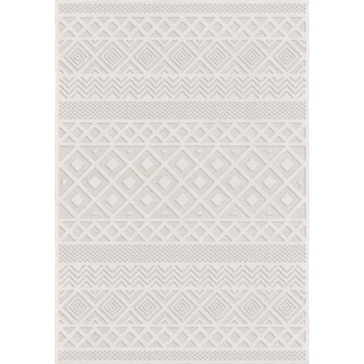 Orian Rugs Coastal Diamond Area Rug, 3'11&quot; X 5'5&quot;, Ivory