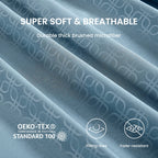 Sleep Zone Luxury Embossed Twin Bed Sheets Set For Kids, Four-Leaf Clover Pattern Sheet & Pillowcase Sets 3 Piece - Super Soft, Wrinkle Free, Fade Resistant, Deep Pocket 16' (Flint Blue, Twin)