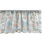 Ambesonne Nautical Window Valance, Pastel Toned Sea Shell Starfish Mollusk Seahorse Coral Reef Motif Design, Curtain Valance For Kitchen Bedroom Decor With Rod Pocket, 54' X 18', Tan Turquoise