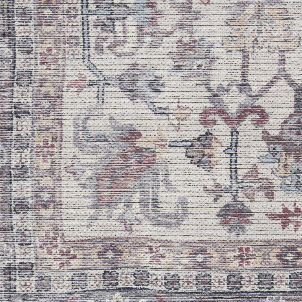 HomeRoots 522428 9 x 12 ft. Gray Floral Power Loom Distressed Rectangle Traditional Area Rug