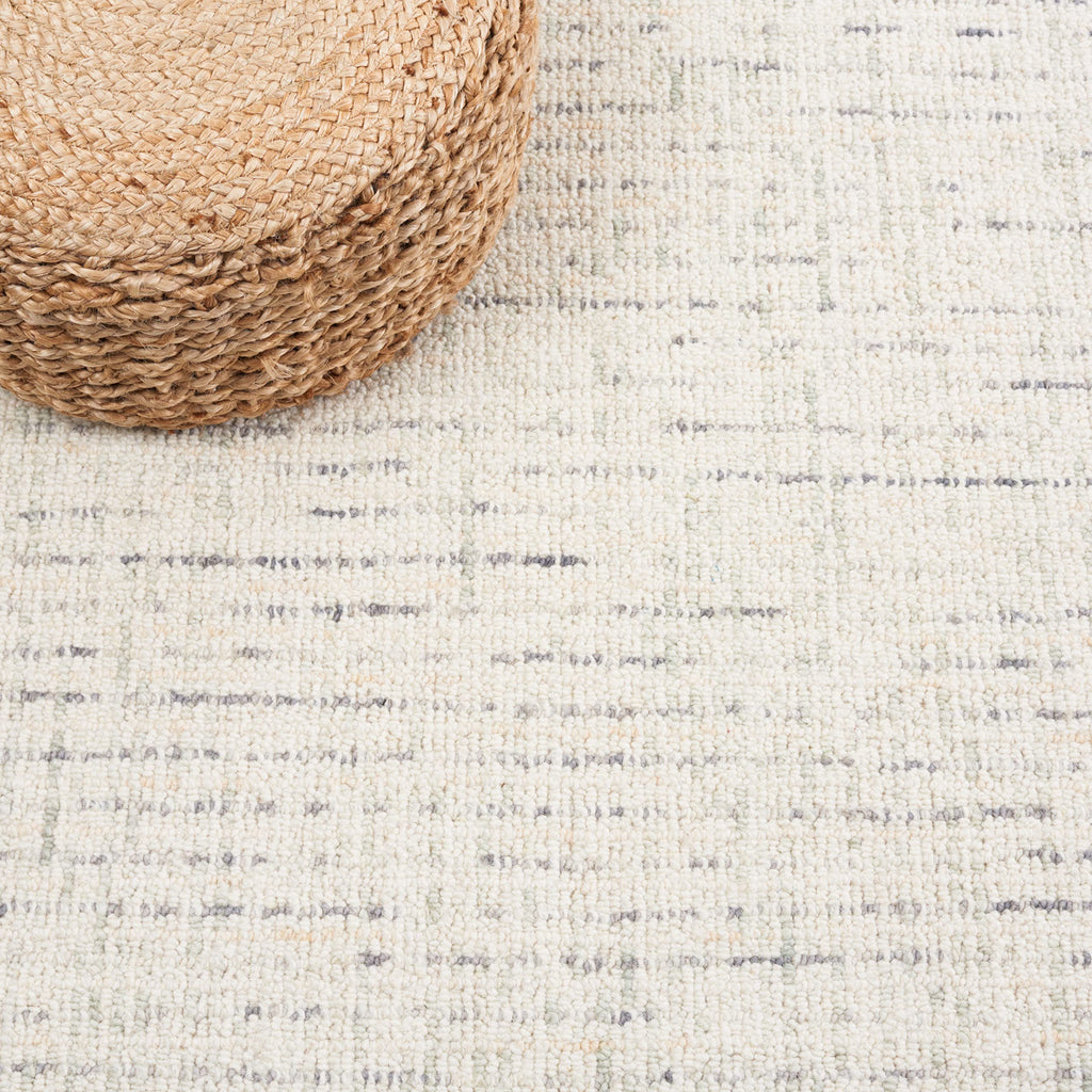 Safavieh Abstract Collection 4' Square Ivory/Light Grey Abt468K Handmade Wool Area Rug