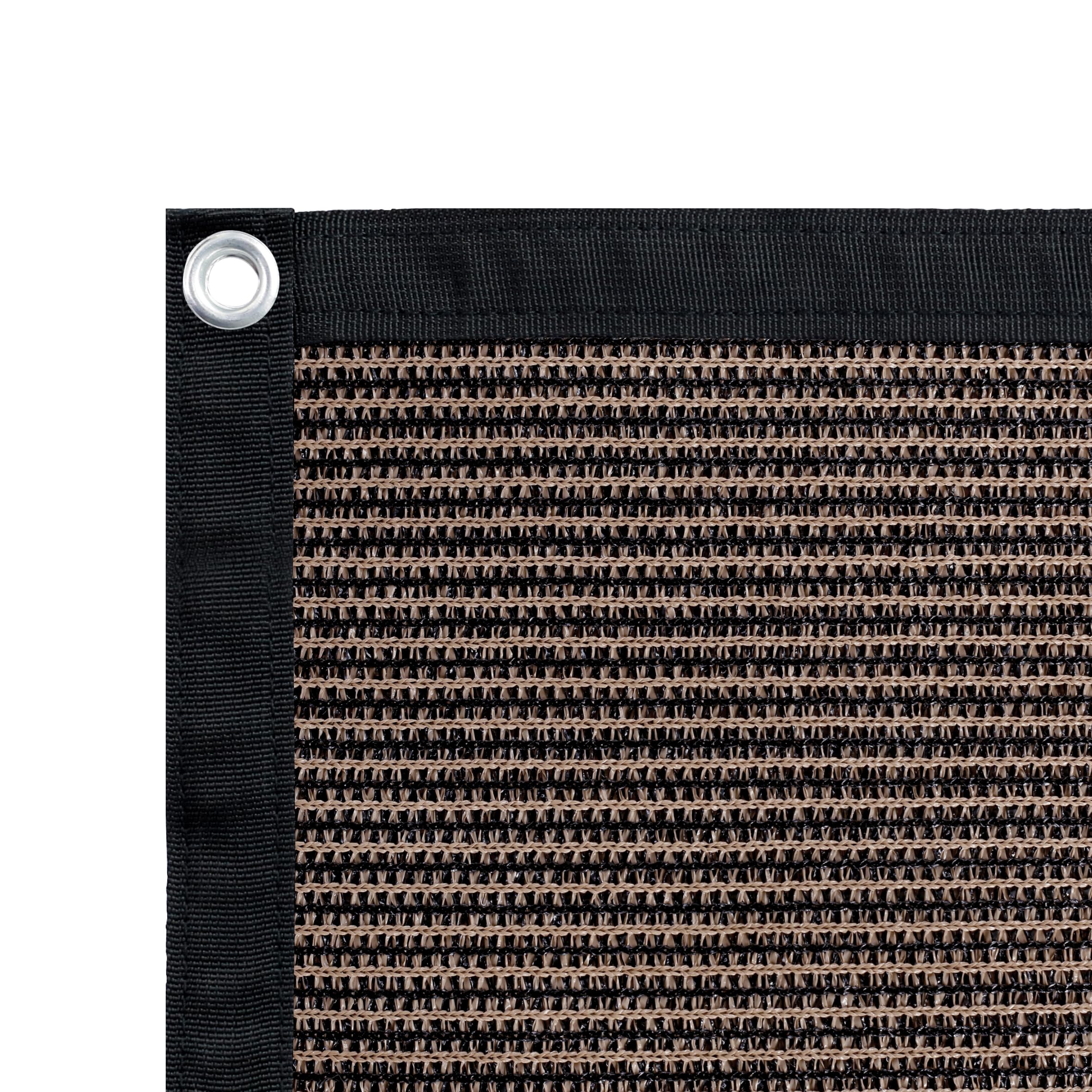 Shatex 90% Sun Shades For Patios 10X 10Ft Shade Fabric Sun Shade Cloth Taped Edge With Grommets Sun-Block Mesh Shade For Pergola