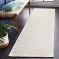 Safavieh Abstract Collection Runner Rug - 2'3'' x 12', Ivory & Light Grey, Handmade Wool, Ideal for High Traffic Areas in Living