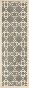 Safavieh Courtyard Collection Runner Rug - 2'3' X 12', Grey & Beige, Non-Shedding & Easy Care, Indoor/Outdoor & Washable-Ideal