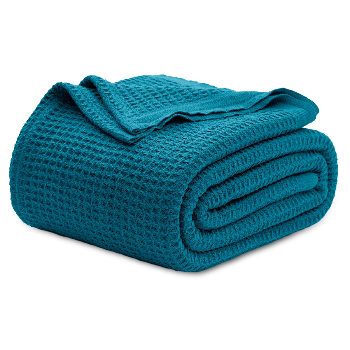 Bedsure 100% Cotton Blanket Queen Size For Bed - Waffle Weave Fall Blanket, Lightweight And Breathable Soft Woven Blanket For Su