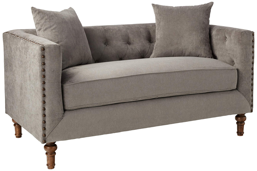 ACME Sidonia Loveseat w/2 Pillows - 53581 - Gray Velvet