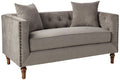 ACME Sidonia Loveseat w/2 Pillows - 53581 - Gray Velvet