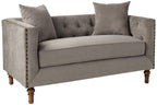 ACME Sidonia Loveseat w/2 Pillows - 53581 - Gray Velvet