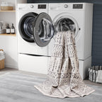 Art&Tuft 6X9 Area Rug, Super Soft Ultra-Thin Moroccan Washable Rug, Anti-Slip Backing Rugs For Living Room, Foldable Geometric M