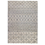 HomeRoots 531963 7 x 9 ft. Gray & Ivory Geometric Shag Rectangle Area Rug
